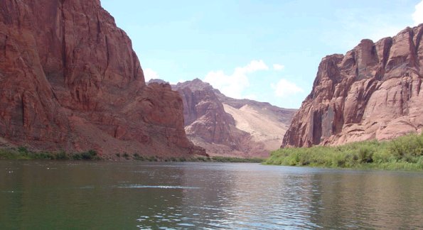 Colorado River near Lees Ferry, Arizona, looking downstream. Photo courtesy of US Geological Survey.